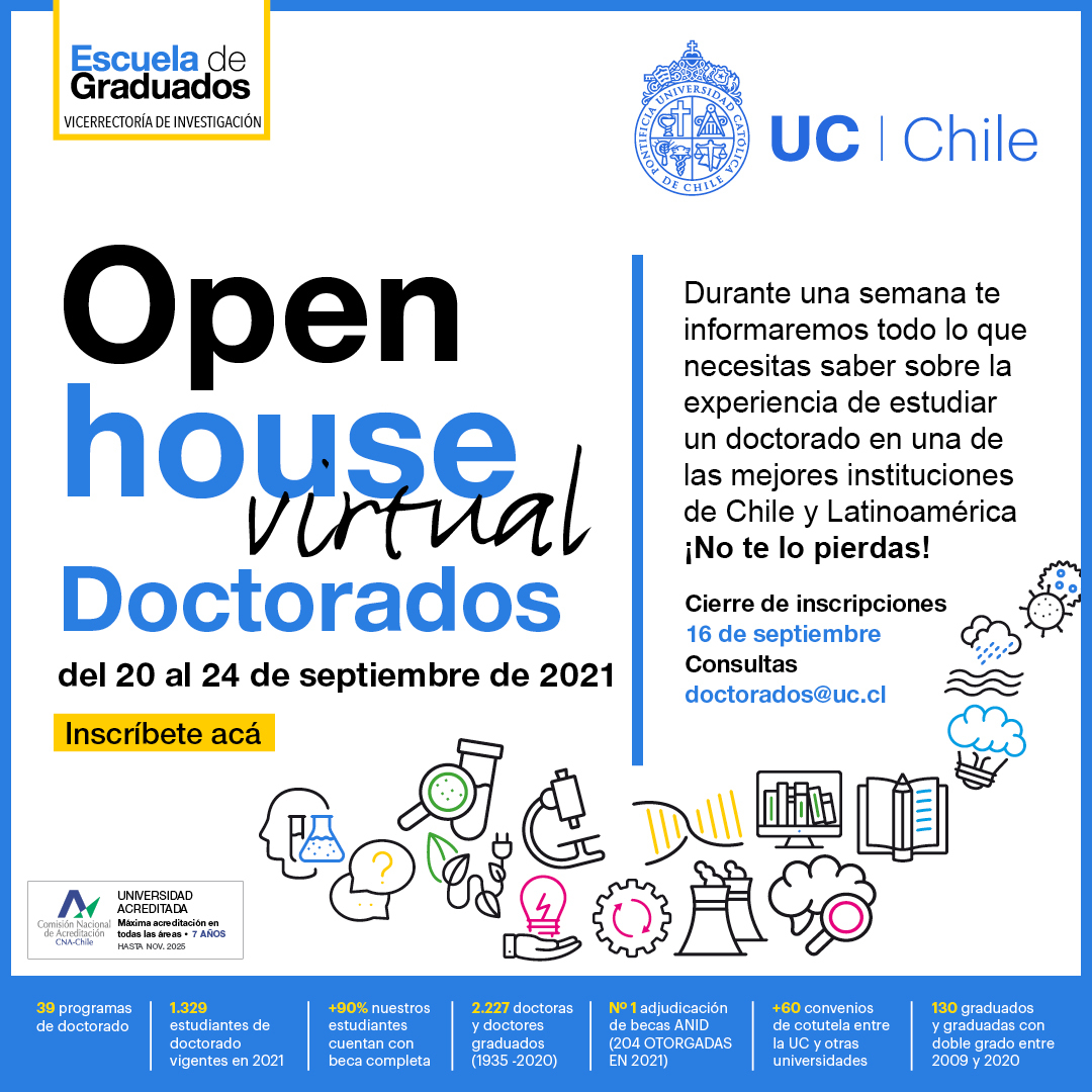 ¿Pensando en estudiar un Doctorado? ¡Inscríbete en la Open House Virtual 2021!